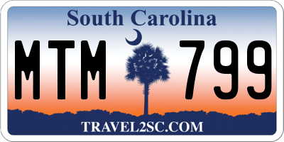SC license plate MTM799