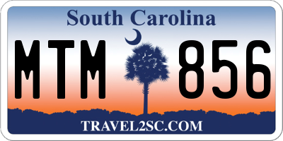 SC license plate MTM856