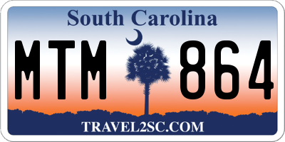 SC license plate MTM864