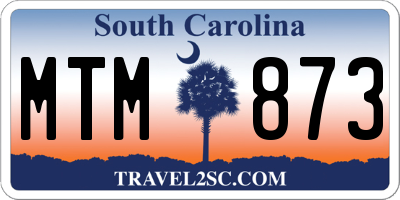 SC license plate MTM873