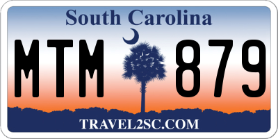 SC license plate MTM879