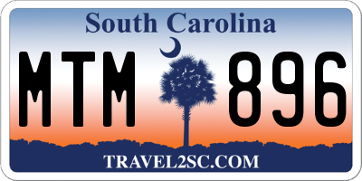 SC license plate MTM896