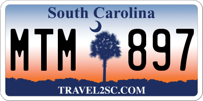 SC license plate MTM897