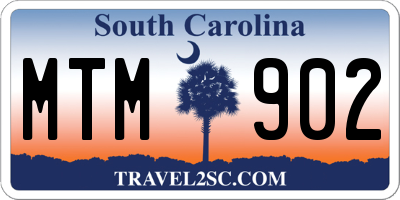 SC license plate MTM902