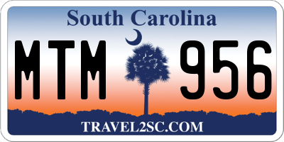 SC license plate MTM956