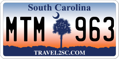 SC license plate MTM963