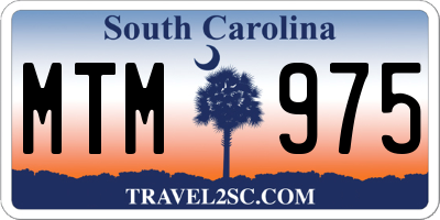 SC license plate MTM975