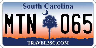 SC license plate MTN065
