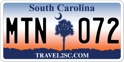 SC license plate MTN072