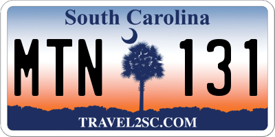 SC license plate MTN131