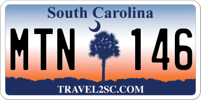 SC license plate MTN146