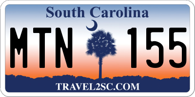 SC license plate MTN155