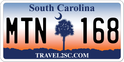 SC license plate MTN168