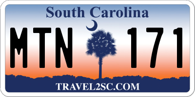 SC license plate MTN171