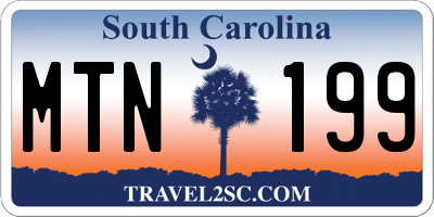 SC license plate MTN199