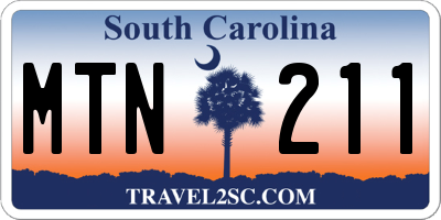 SC license plate MTN211