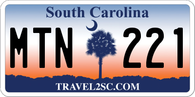 SC license plate MTN221