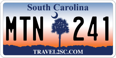 SC license plate MTN241