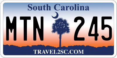SC license plate MTN245