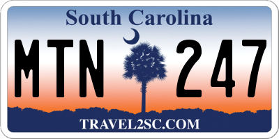 SC license plate MTN247