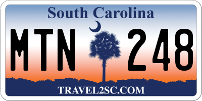SC license plate MTN248