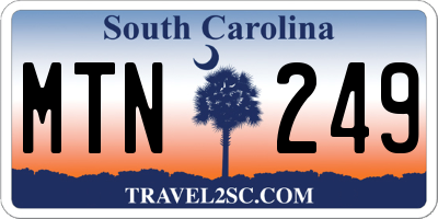 SC license plate MTN249