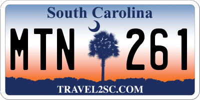 SC license plate MTN261