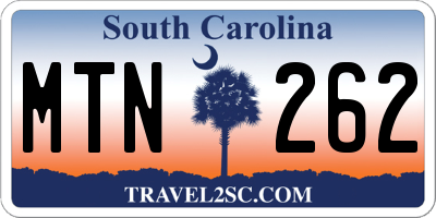 SC license plate MTN262