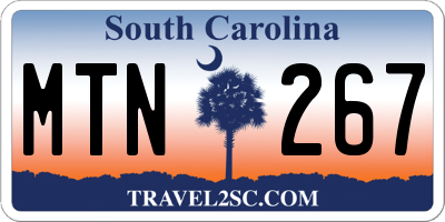 SC license plate MTN267