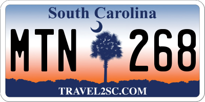 SC license plate MTN268