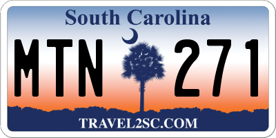 SC license plate MTN271