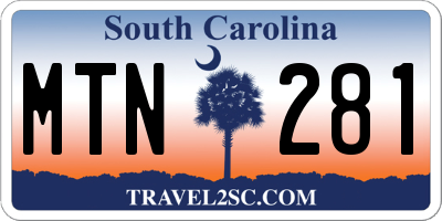 SC license plate MTN281