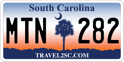 SC license plate MTN282