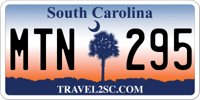 SC license plate MTN295