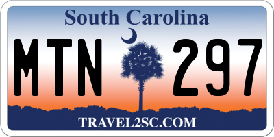 SC license plate MTN297