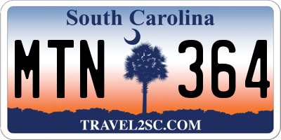 SC license plate MTN364