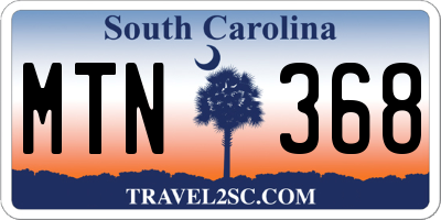 SC license plate MTN368