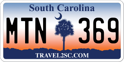 SC license plate MTN369