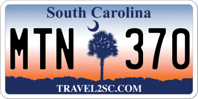 SC license plate MTN370