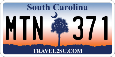SC license plate MTN371