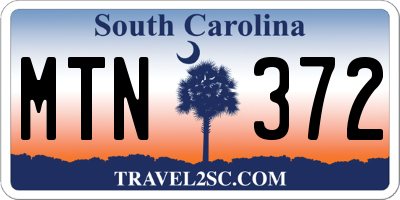 SC license plate MTN372