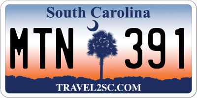 SC license plate MTN391
