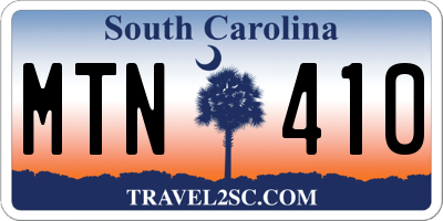 SC license plate MTN410