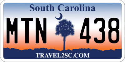 SC license plate MTN438