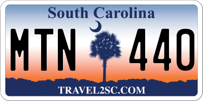 SC license plate MTN440