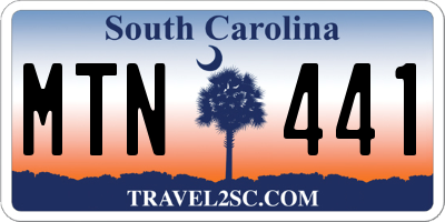 SC license plate MTN441