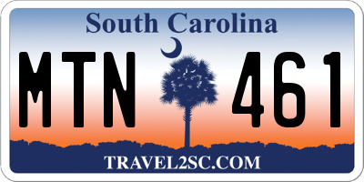 SC license plate MTN461