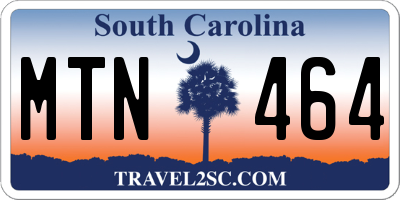 SC license plate MTN464