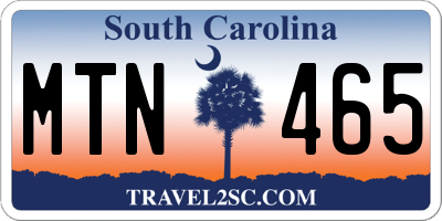SC license plate MTN465