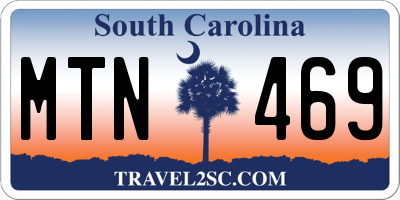 SC license plate MTN469